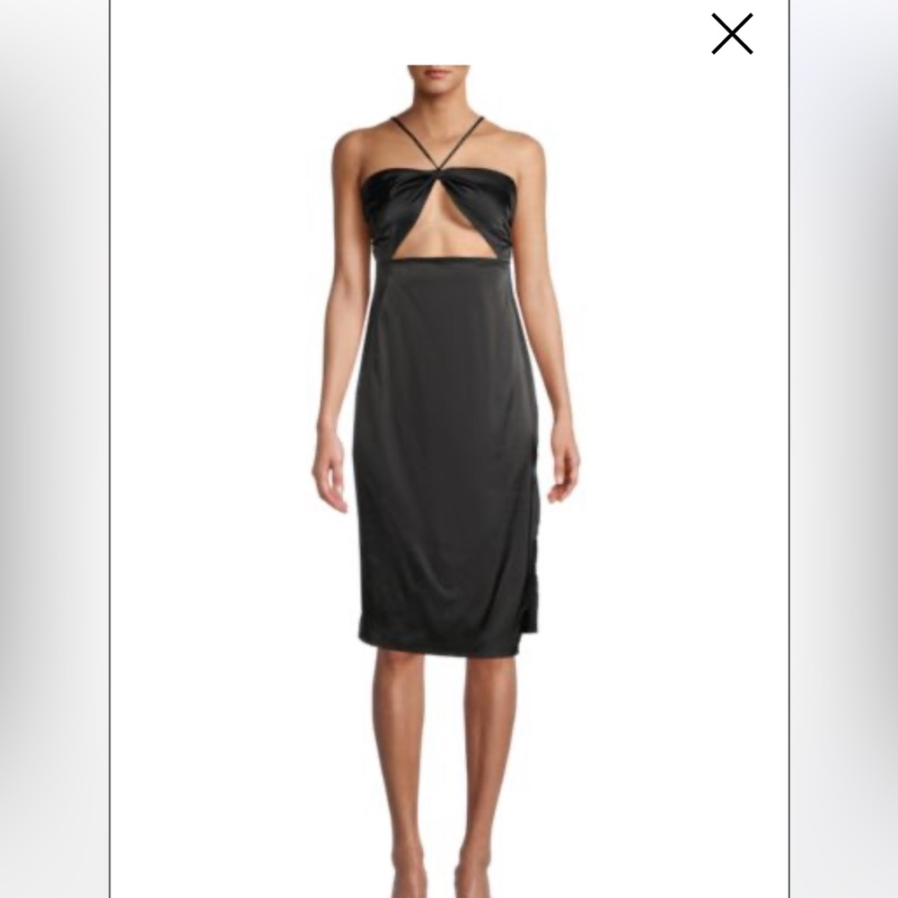 NWT DANIELLE BERNSTEIN CUTOUT HALTERNECK DRESS